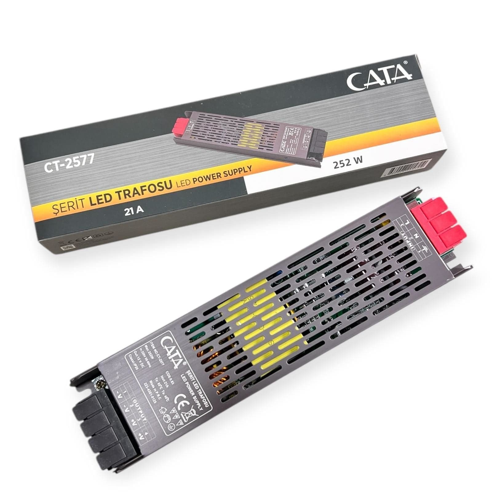 Cata 21 Amper 250 Watt Slim Şerit Led Trafosu CT-2577