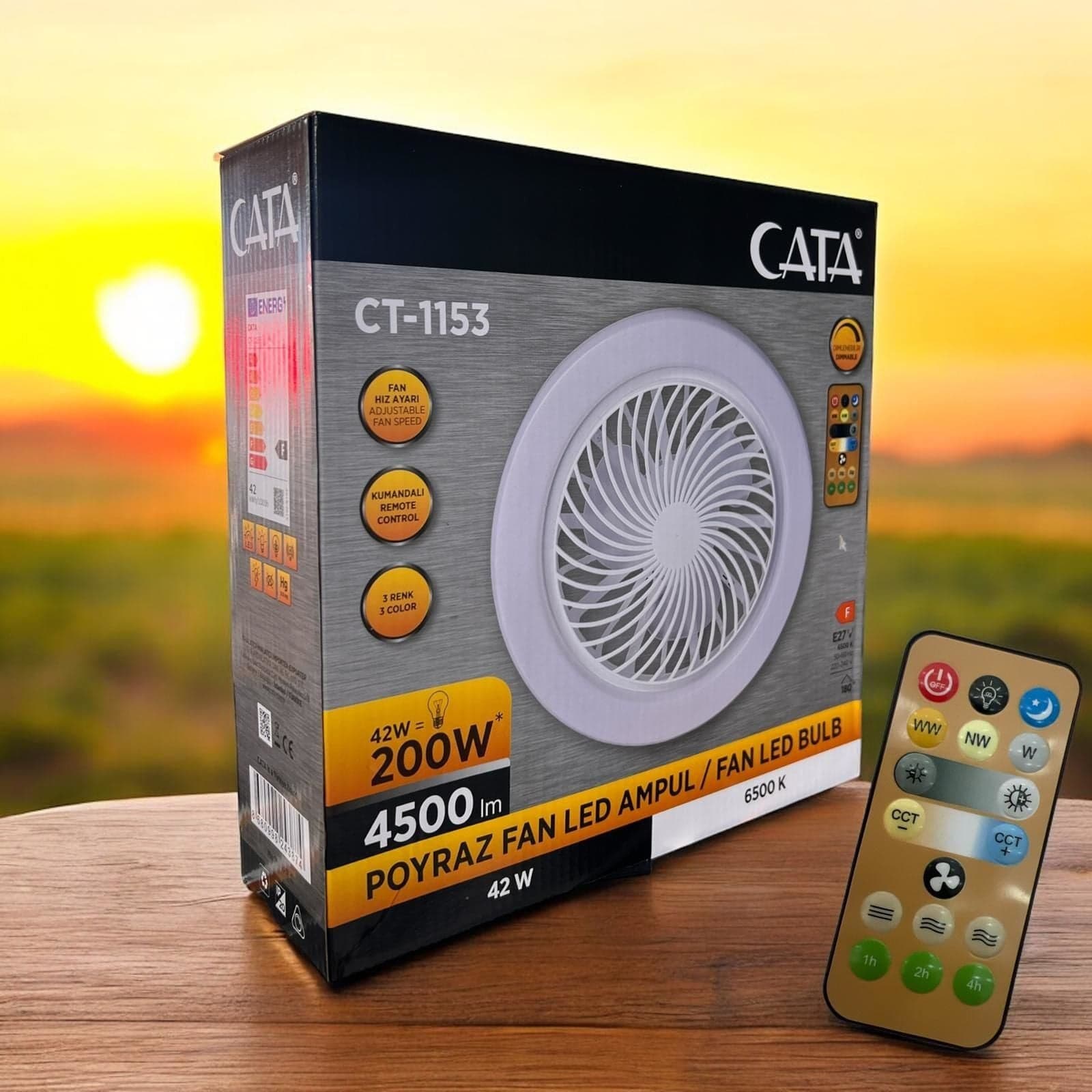 CATA CT-1153 Poyraz Fan Led Ampul 42W